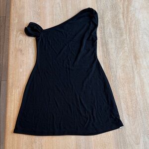 One-Shoulder Black Mini Dress